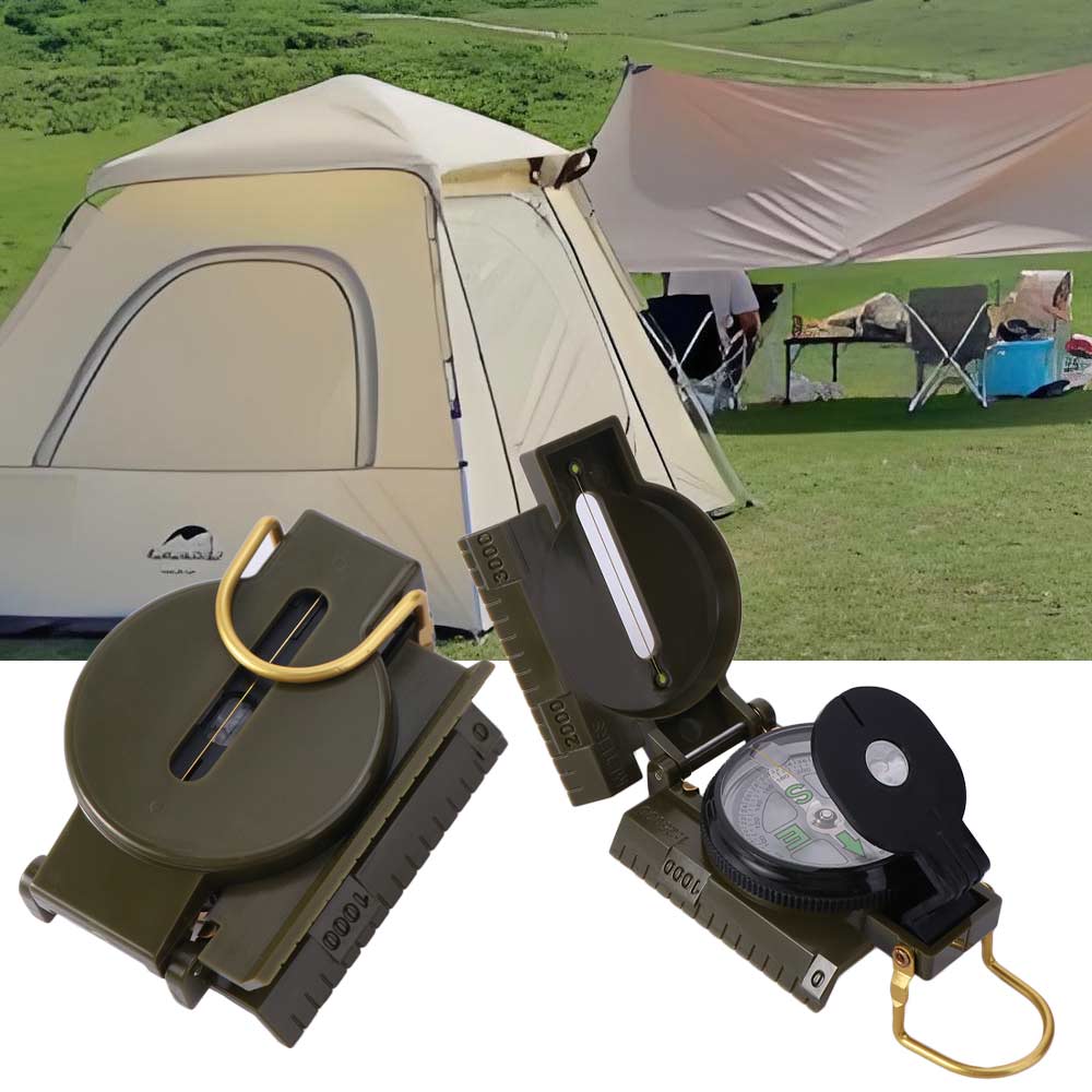 Compass Lensatic - Brújula profesional impermeable, con estructura metálica,