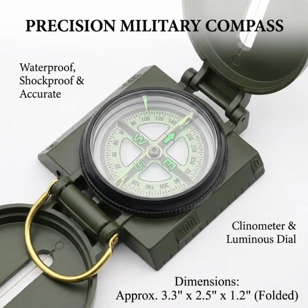 Brújula profesional impermeabl - Compass Lensatic reseña y precio