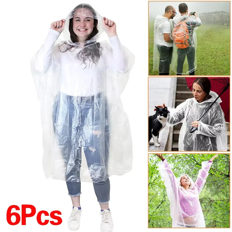 6 unidades de impermeables des - Emergency Poncho Rain reseña y precio