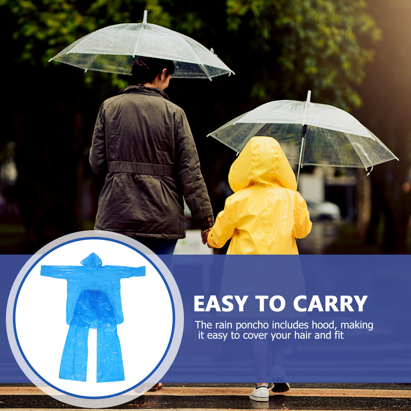 Conjunto de Poncho Impermeable - Emergency Poncho Rain reseña y precio